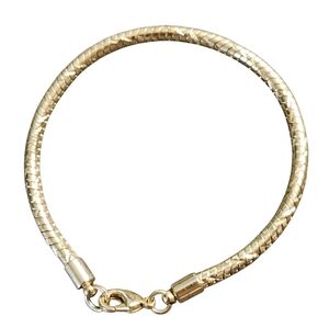 Goldtone Etched Snake Bracelet